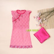 New Arrival Graceful Vietnam Style Floral Traditional Dress for Girls Asian Clothes Ao Dai Clothing Cheongsam/ set budak