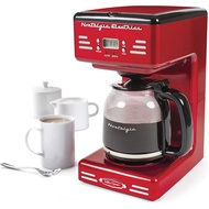Nostalgia RCOF12RR new and improved 12 cup programmable coffee machine,coffer marker with LED displa