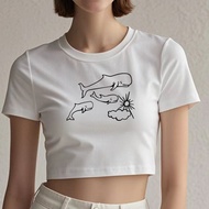 Vintage Gyaru Streetwear Crop Top for Girls