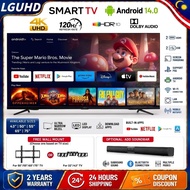 LGUHD Smart TV 4K 120hz 46/50/55/65/75 Inch Android 14.0/HDMI/WiFi/YouTube/MYTV/Netflix Google TV
