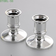 2pcs Plastic LED Pillar Candle Base Holder Pillar Candle Stick-Stand Holder-Set