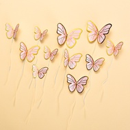 Gratis Ongkir - Buket Decoration Butterly / Sticker Decoration Cake 10 Lembar