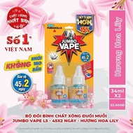 Bộ đôi tinh dầu đuổi muỗi Jumbo Vape 2x34ml hương Lily