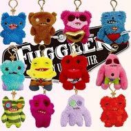 10cm Fuggler Plush Tooth Monster Doll Ugly Spongebob  Superman Fuggler Keychain Decoration for Kids 