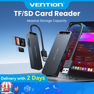 Vention 6-in-1 USB 3.0 Hub, Ultra-Slim Portable Data Hub and Charging Adapter for Keyboard, USB Flas