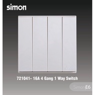 SIMON E6 Series White Switches & Socket Outlet SIRIM Approved Suis Lampu Socket Plug Wall Switch Sui