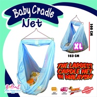 zip+header+XL baby cradle net kain buaian baby kain buaian bayi kain buaian baby xl sarung buai baby cradle net