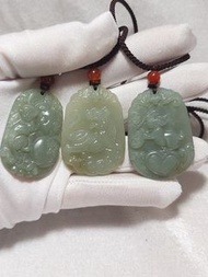 玉吊墜生肖猴，虎，兔每個$70