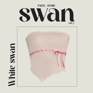 Swan crop top เกาะอกผ้าร่อง