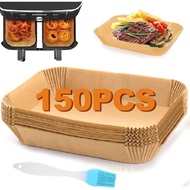 Air Fryer Disposable Paper Liners, 150PCS Air Fryer Parchment Paper Liners 8.7x5.5" Rectangle Parchm