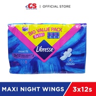LIBRESSE Maxi Nite Wing 3x12s