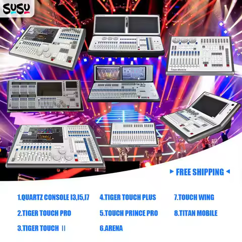 Titan Mobile Console Touch Wing on PC Stage Light control Tiger Touch Pro II Plus Prince DJ 192 DMX5