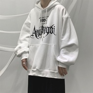 New all-match hooded sweater men's trendy INS Korean version of BF Harajuku style letter print Loose