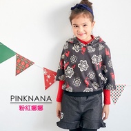 [Pink Nana Children's Clothing] Girls Autumn Winter Tops Big Kids Hooded Brushed Cloak 30157 (120-13