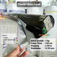 Plastik Hitam Perak untuk Mulsa dan Pagar Sawah Anti Tikus dll netto 1 kg