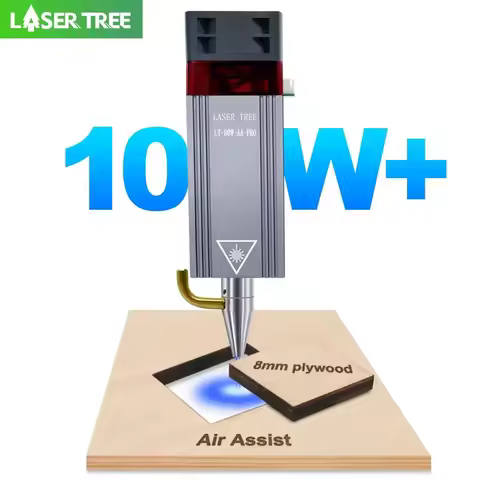 LASER TREE 10W Optical Power 80W Laser Module with Air Assist Laser Head CNC TTL Module for Laser Cu