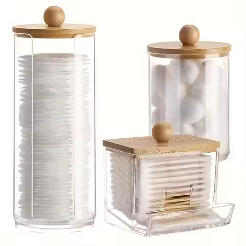 Cotton Swab Box Bathroom Storage Box Cotton Ball Storage Box Cotton Sheet and Dental Floss Boxes