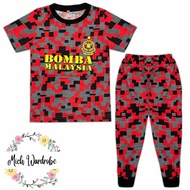 (6M-11Y) Kids Boy BOMBA COTTON Pajamas Sleepwear Baju Tidur Budak Kanak Lelaki Pakaian Seragam  Sedondon Badan Uniform