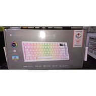 Tecware Spectre 75-3 mode Gasket Mounted Wireless gaming with LCD and Knob-White Red Candy Switch