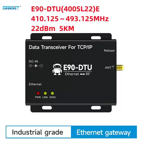 433MHz Lora Wireless Data Transmission Ethernet Gateway CDSENET E90-DTU(400SL22)E 22dbm Long Distanc