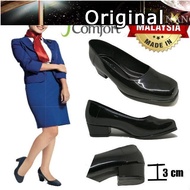 COM KASUT SARUNG HITAM KILAT WANITA/Kasut pejabat/ professional Office ladies Black shoe