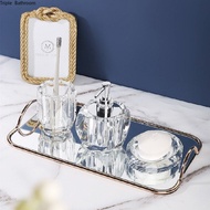 Nordic Four-piece Suit Crystal Glass Bathroom Accessories Soap Dispenser Mouth Cup Lotion Bottle Decoration Accessories