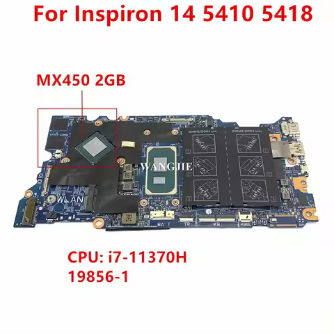 For DELL Inspiron 14 5410 5418 Laptop Motherboard CN-04V73R 04V73R 0MT91G 19856-1 SRKH5 i7-11370H MX