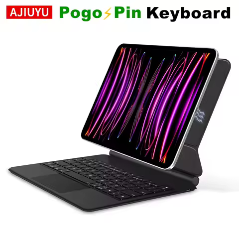 Smart PIN Plug&Play Magic Keyboard Case For iPad Pro 11/12.9/13 M4 M3 M2 Air 4/5/6/7 10.9 Multi-touc