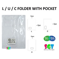 KITA A4 Size ( L / U / C ) Clear Folder with Pocket - 1 Unit