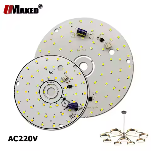 5pc AC220V LED Module 12W D108MM D136MM Ceiling Light PCB Aluminum Plate White/Warm SMD2835 Smart IC