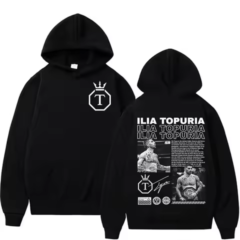 Limited El Matador Ilia Topuria Merch Hoodies Men Women Cotton Casual High Quality Sweatshirts Retro