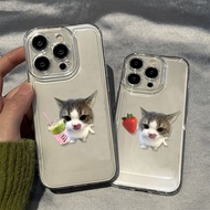 Cute Funny Cat MeMe Case for VIVO Y21 Y20 Y17S Y35 Y51S Y16 Y1s Vivo Y22 Y51 Y95 Y91 Y19 Y50 V27 V23