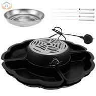 2 in 1 Electric Smores Maker Tabletop Indoor Electric Marshmallow Roaster Smores Kit Family Smore Ma