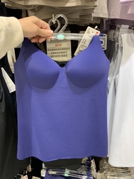 Uniqlo Uniqlo เสื้อชั้นในสตรีแบบ AiRism ONE In เสื้อบังทรง I-Word เสื้อยาวปิดถึงก้นชุดชั้นใน445259