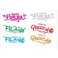 Forza Grand filano Giorno Black Sticker That Friends May Like In Size 11cm.x5.3cm Choose The Color T