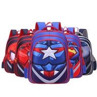 💖 A4 Size Primary School 3D Superhero Spiderman Ironman Captain America Backpack School Bag 💖 Childcare Diaper Bag 💖