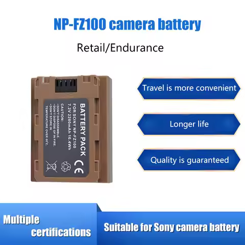 NP-FZ100 battery for Sony micro single A7R3 A7M3 A9M2 A6600 A7M4 Type-c direct charge