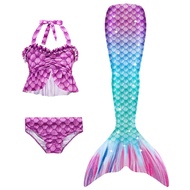 Kid Swimmable Mermaid Tail for Swimming Girls Fancy Halloween Costumes Clothes Mermaid Swimsuit Can 