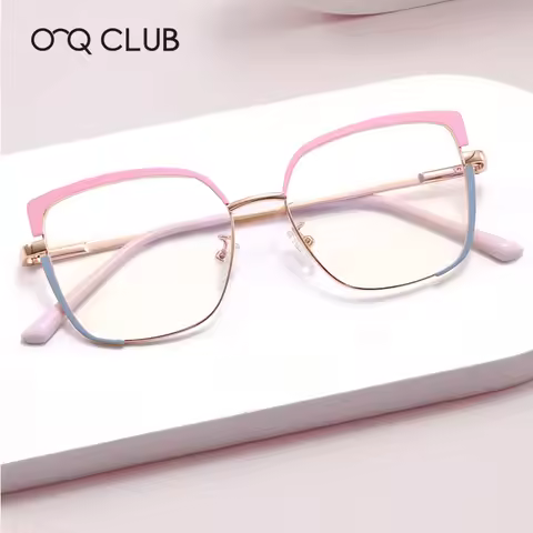 O-Q CLUB Women's Grade Glasses Anti Blue Light Lenses Woman's Eyeglasses Lunettes Myopia Reading Gla