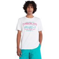 Timberland Mens Outdoor Heritage Front-Graphic Slub T-Shirt เสื้อยืด (TS23A6RP9)