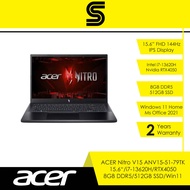 ACER Nitro V15 ANV15-51-79TK Gaming Laptop - 15.6" FHD IPS 144Hz/i7-13620H/8GB DDR5/512GB SSD/RTX405