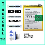 NEXCELL Bateri Serasi untuk Oppo A7 A7X Realme 2 Pro CPH1901 Battery Bateri BLP683 BLP 683 ( 3415mAh