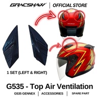 (Accessories) Gracshaw Helmet Gennex G535 Top Air Ventilation / Front Vent Spare Part (Area Front He