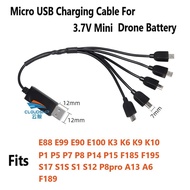 Mini Drone Charging Cable 5 in 1 Micro USB Charger For 3.7V Mini Drone Battery Fits E58/E68/E88/E525