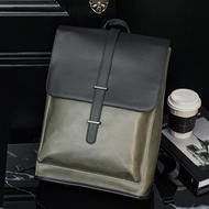 📿 2024 New Fashion Backpack Korean Fashion Trendy Men's Bag Leather Casual Large Capacity School Bag Computer Backpack