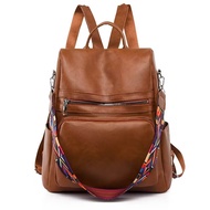 New Arrival Anti-theft Women Fashion Pu Leather Backpack Solid Color Women's Casual Bag 834