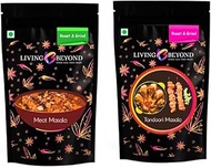 Living Beyond Pre-Mixed Whole Spices Meat Masala & Tandoori Masala - (Combo, 100 Grams Each)