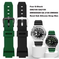 High quality rubber strap For Casio G-Shock GM2100 GA2100 DW5600GM GA 2100 DW6900 silicone strap accessories 16mm