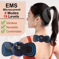 USB Rechargeable Stimulator Neck GEESO EMS Cervical Massage Stickers  Hump Vertebra Physiotherapy In
