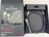 Audioquest Diamond USB A to B Perfect Surface Silver DBS 72V Digital Audio Cable.  0.75m with Box an